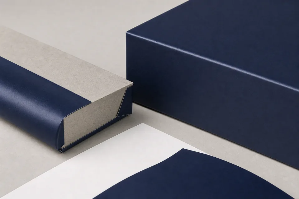 Art paper wrap custom packaging example