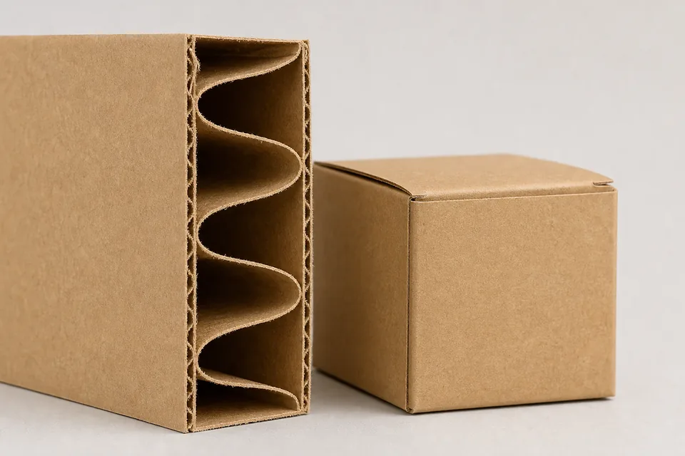 B-flute corrugated board custom packaging example
