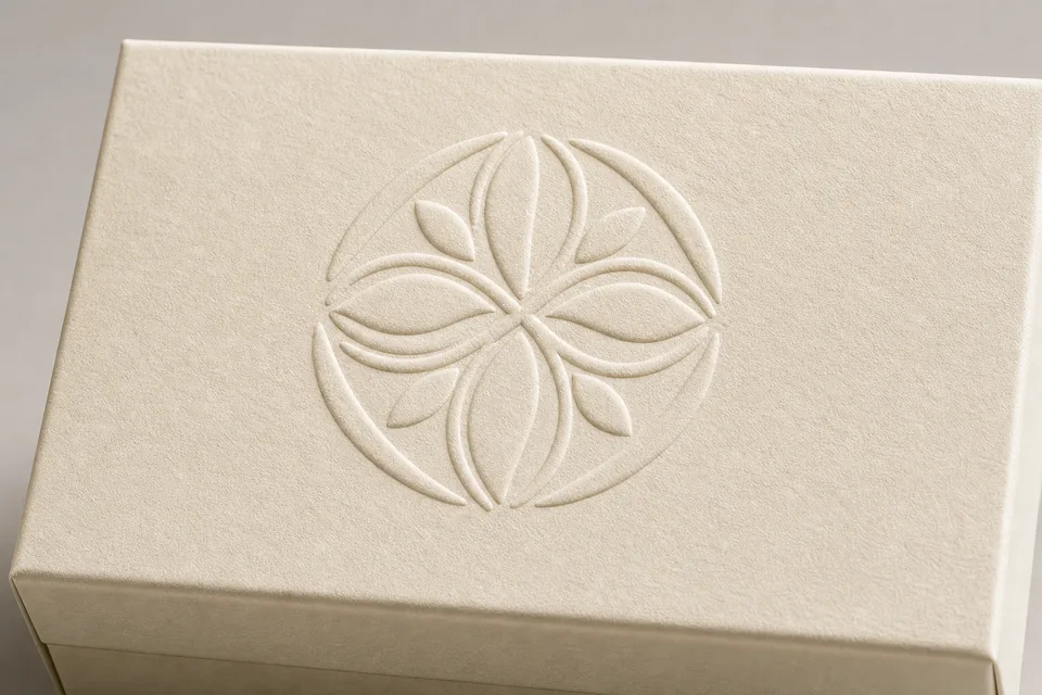 Embossing custom packaging example