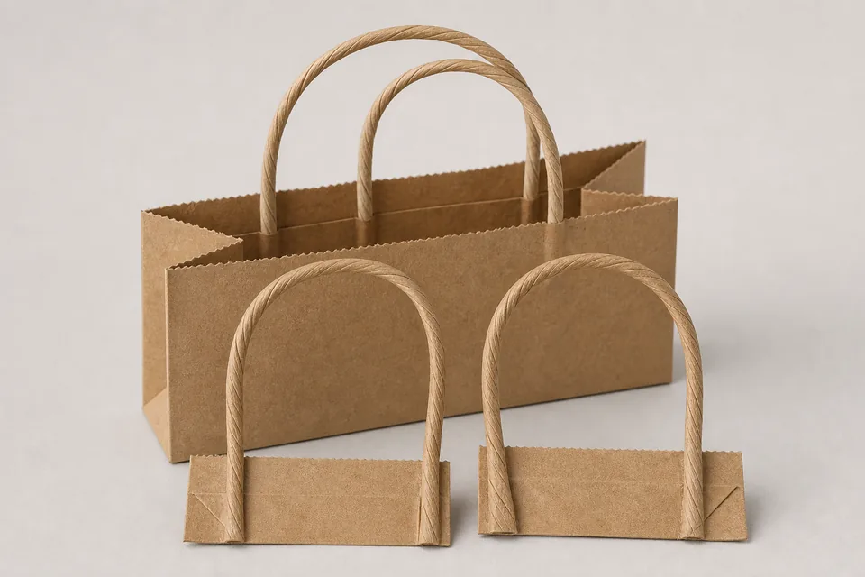 Paper rope handles custom packaging example