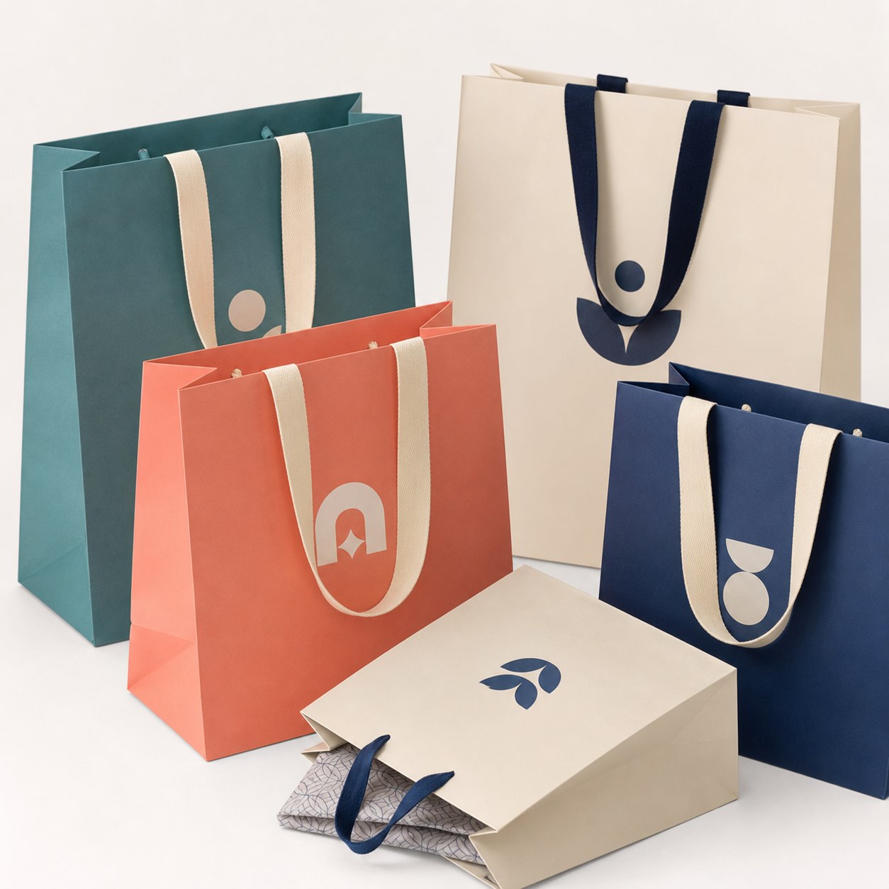 Custom printed paper carrier bags for retail and ecommerce brands